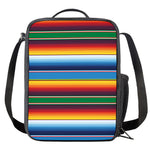 Tribal Mexican Blanket Stripe Print Crossbody Lunch Bag