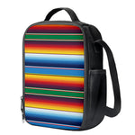 Tribal Mexican Blanket Stripe Print Crossbody Lunch Bag