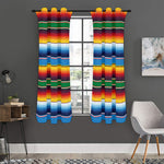 Tribal Mexican Blanket Stripe Print Curtain