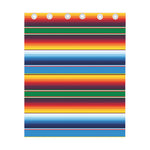Tribal Mexican Blanket Stripe Print Curtain