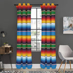 Tribal Mexican Blanket Stripe Print Curtain