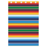 Tribal Mexican Blanket Stripe Print Curtain