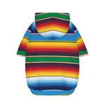 Tribal Mexican Blanket Stripe Print Dog Zip Up Hoodie