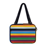 Tribal Mexican Blanket Stripe Print Double Strap Bible Bag