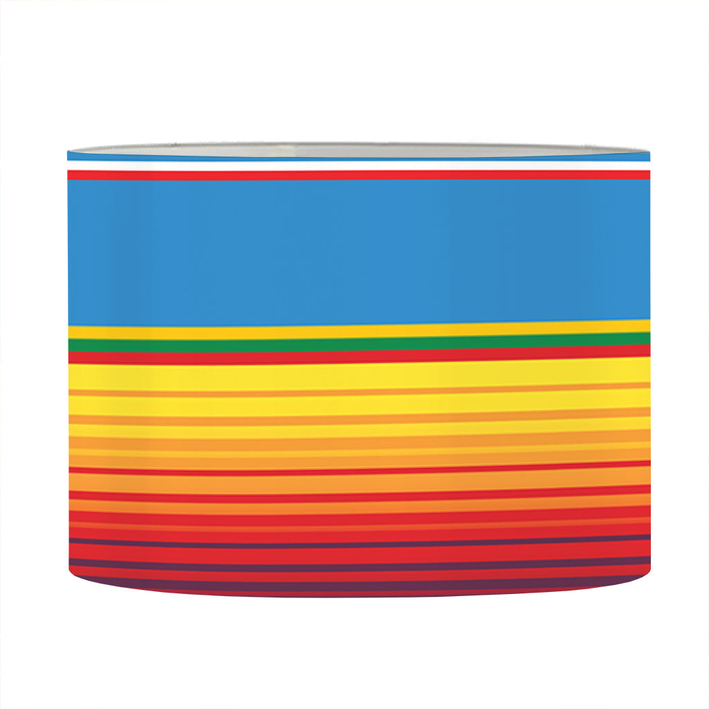Tribal Mexican Blanket Stripe Print Drum Lamp Shade