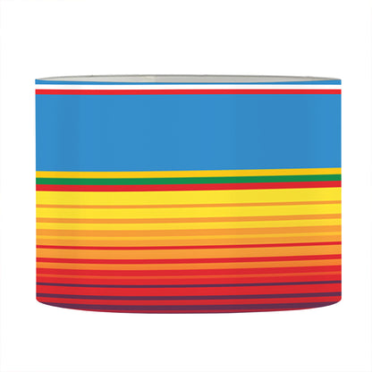Tribal Mexican Blanket Stripe Print Drum Lamp Shade