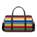 Tribal Mexican Blanket Stripe Print Duffle Bag