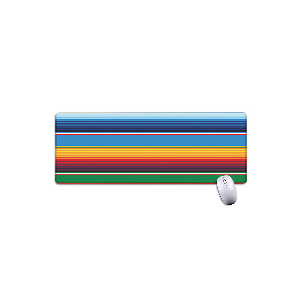Tribal Mexican Blanket Stripe Print Extended Mouse Pad