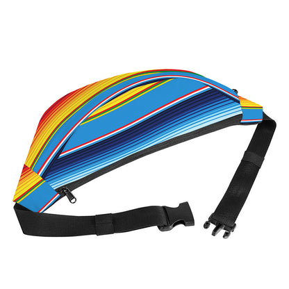 Tribal Mexican Blanket Stripe Print Fanny Pack