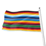 Tribal Mexican Blanket Stripe Print Flag