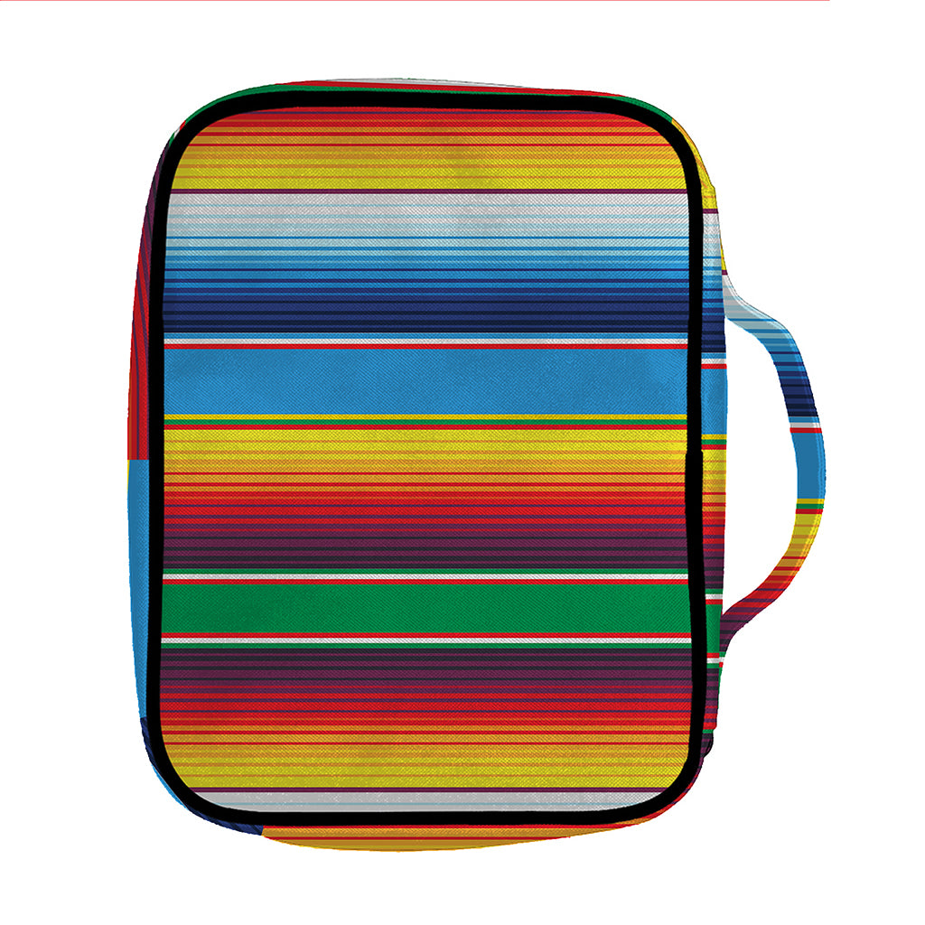 Tribal Mexican Blanket Stripe Print Front Pocket Bible Bag