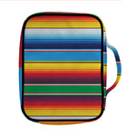 Tribal Mexican Blanket Stripe Print Front Pocket Bible Bag