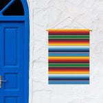 Tribal Mexican Blanket Stripe Print Garden Flag