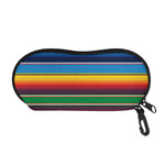 Tribal Mexican Blanket Stripe Print Glasses Case