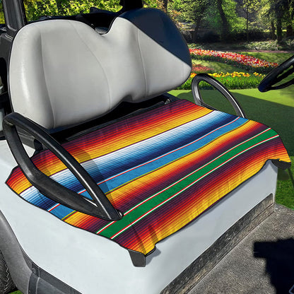 Tribal Mexican Blanket Stripe Print Golf Cart Seat Cover