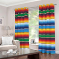 Tribal Mexican Blanket Stripe Print Grommet Curtains