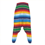 Tribal Mexican Blanket Stripe Print Hammer Pants