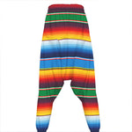 Tribal Mexican Blanket Stripe Print Hammer Pants