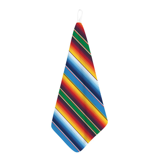 Tribal Mexican Blanket Stripe Print Hand Towel