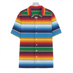 Tribal Mexican Blanket Stripe Print Hawaiian Shirt