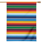 Tribal Mexican Blanket Stripe Print House Flag