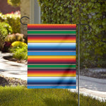 Tribal Mexican Blanket Stripe Print House Flag