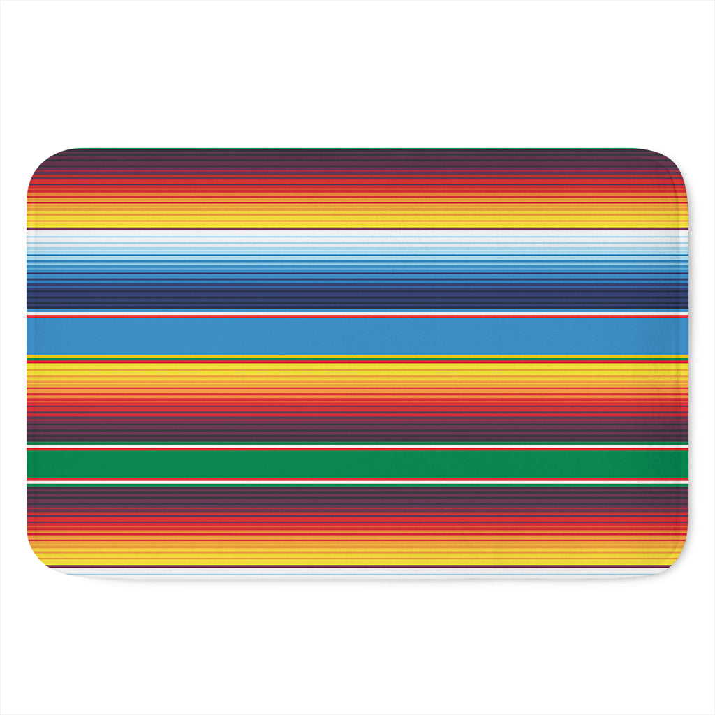 Tribal Mexican Blanket Stripe Print Indoor Door Mat