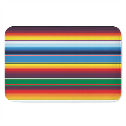 Tribal Mexican Blanket Stripe Print Indoor Door Mat