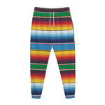 Tribal Mexican Blanket Stripe Print Jogger Pants
