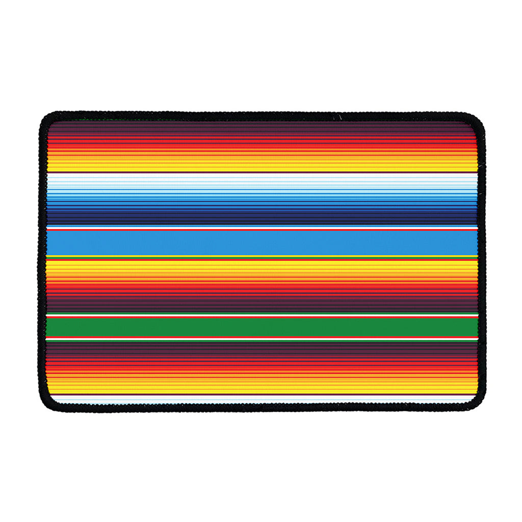 Tribal Mexican Blanket Stripe Print Kitchen Mat