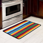 Tribal Mexican Blanket Stripe Print Kitchen Mat