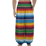 Tribal Mexican Blanket Stripe Print Lantern Pants