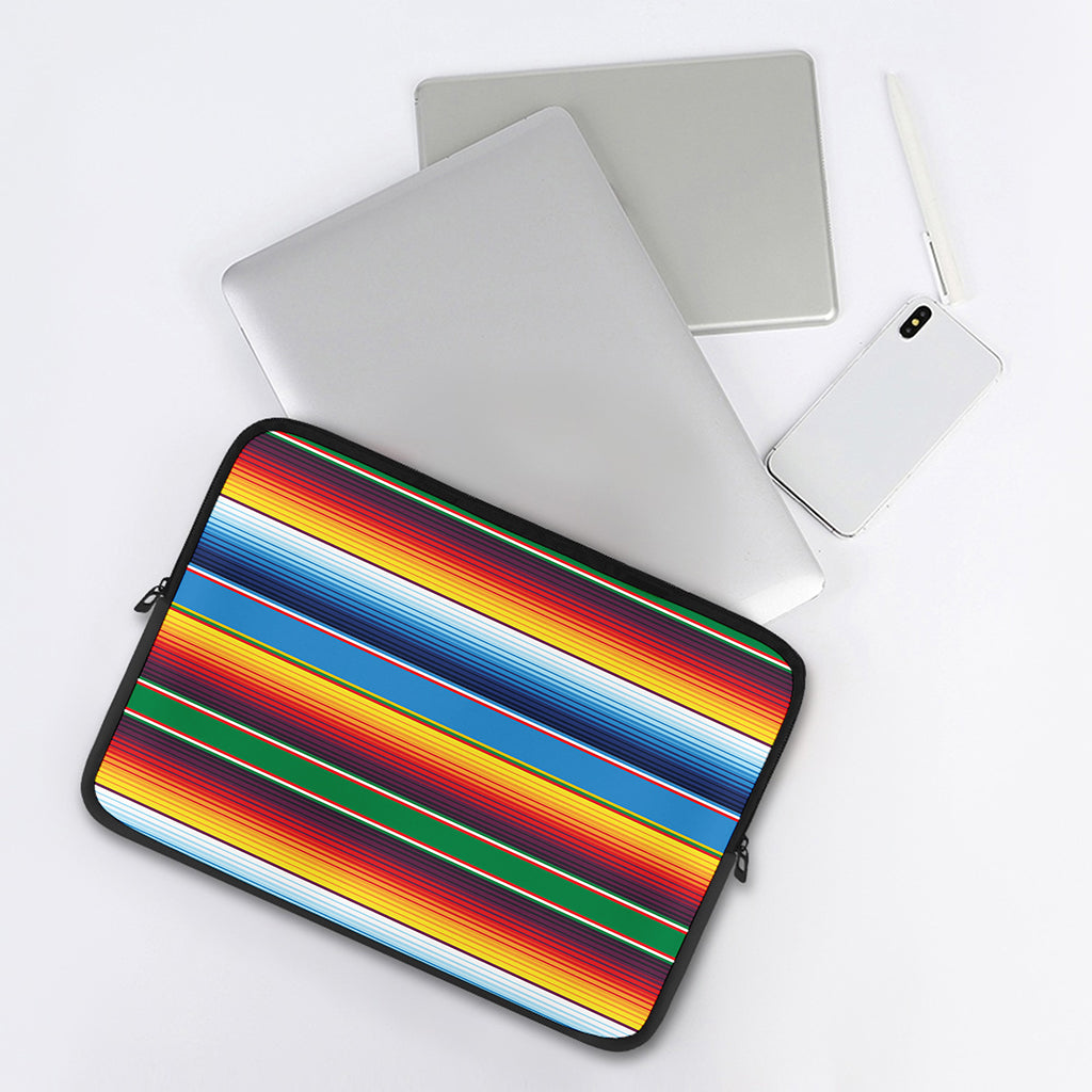 Tribal Mexican Blanket Stripe Print Laptop Sleeve