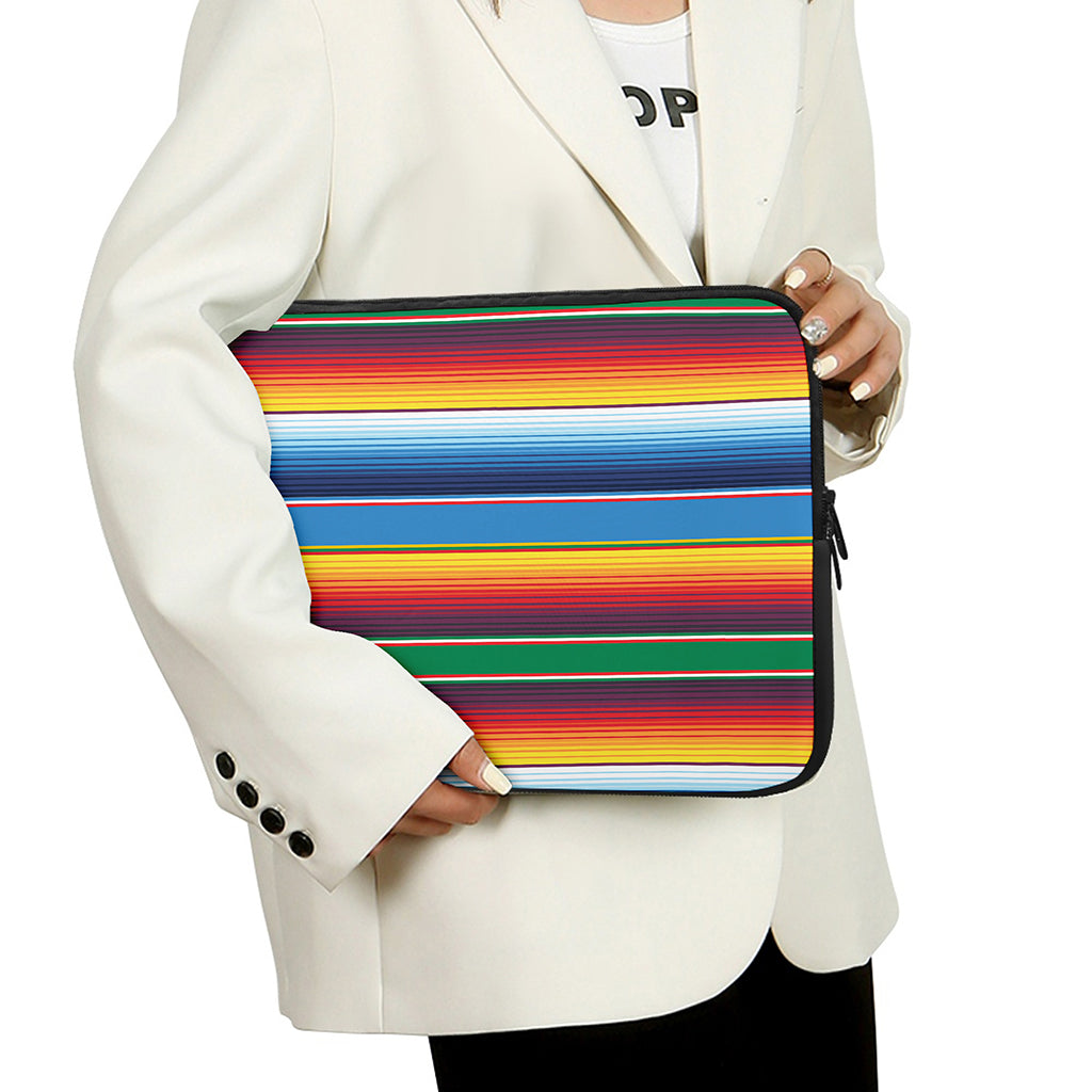 Tribal Mexican Blanket Stripe Print Laptop Sleeve