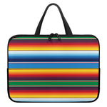 Tribal Mexican Blanket Stripe Print Laptop Sleeve With Handle