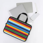 Tribal Mexican Blanket Stripe Print Laptop Sleeve With Handle