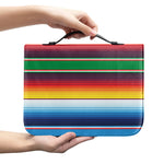 Tribal Mexican Blanket Stripe Print Leather Bible Cover