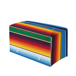 Tribal Mexican Blanket Stripe Print Leather Tissue Box Cover