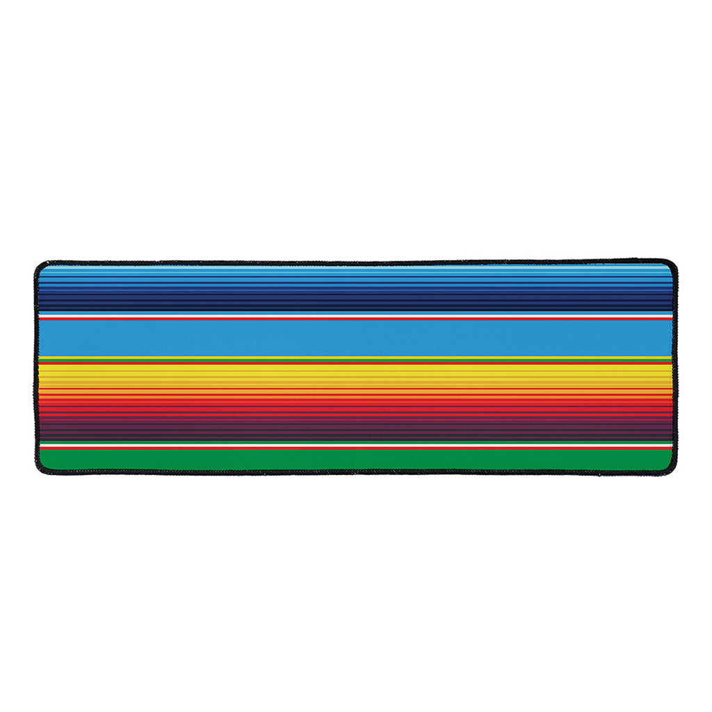 Tribal Mexican Blanket Stripe Print Long Kitchen Mat