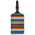 Tribal Mexican Blanket Stripe Print Luggage Tag