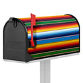 Tribal Mexican Blanket Stripe Print Mailbox Cover