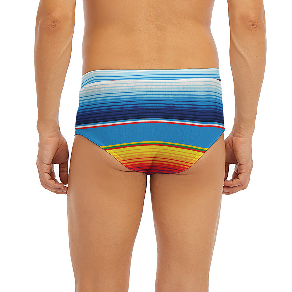 Tribal Mexican Blanket Stripe Print Men's Briefs