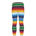 Tribal Mexican Blanket Stripe Print Men's leggings
