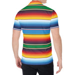 Tribal Mexican Blanket Stripe Print Men's Shirt