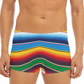 Tribal Mexican Blanket Stripe Print Men's Short Boxer Briefs