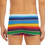 Tribal Mexican Blanket Stripe Print Men's Short Boxer Briefs