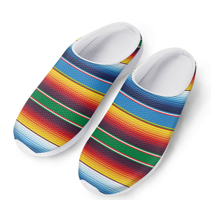 Tribal Mexican Blanket Stripe Print Mesh Casual Shoes