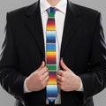 Tribal Mexican Blanket Stripe Print Necktie