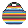 Tribal Mexican Blanket Stripe Print Neoprene Lunch Bag
