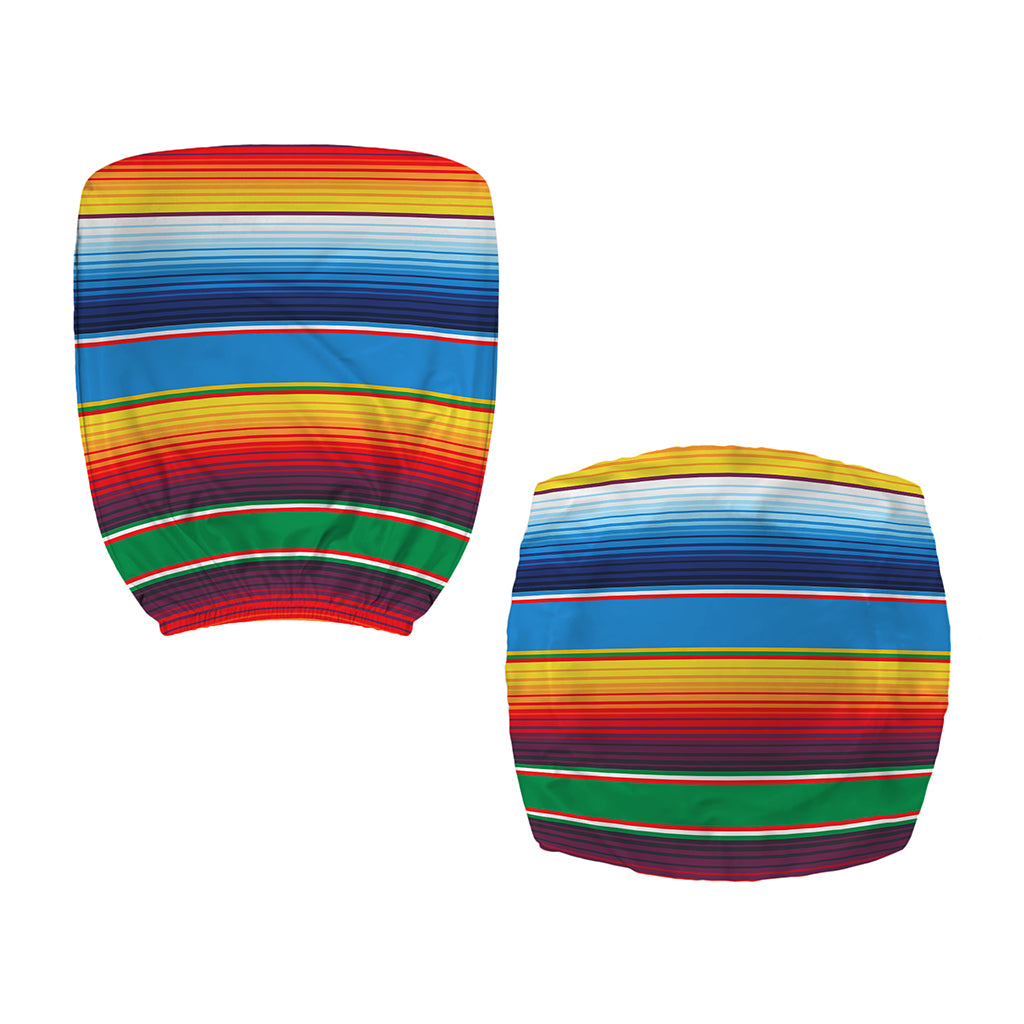 Tribal Mexican Blanket Stripe Print Office Chair Cover
